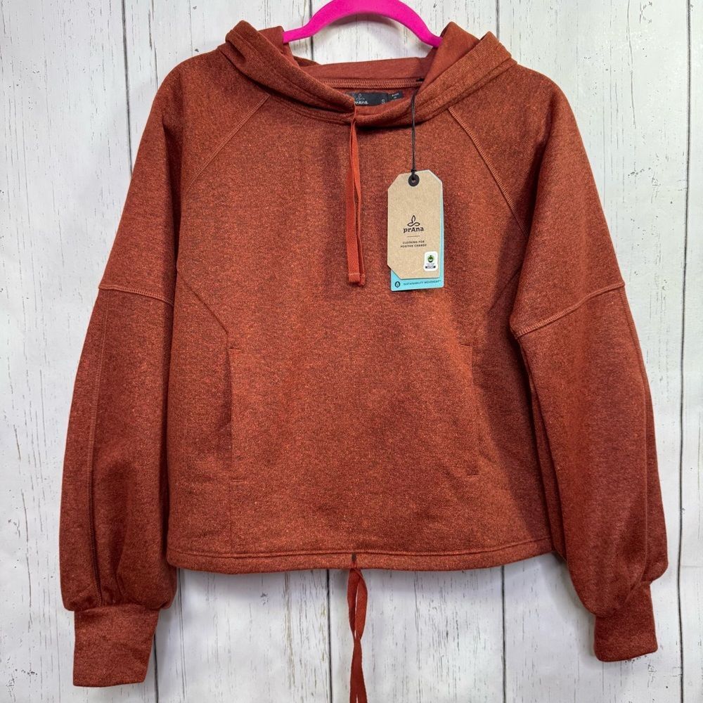 Prana Women's Burnt Orange Hoodie Sweater